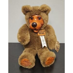 Vintage Robert Raikes Original "38509 Woody Bear" Wooden Face Doll w/ tags